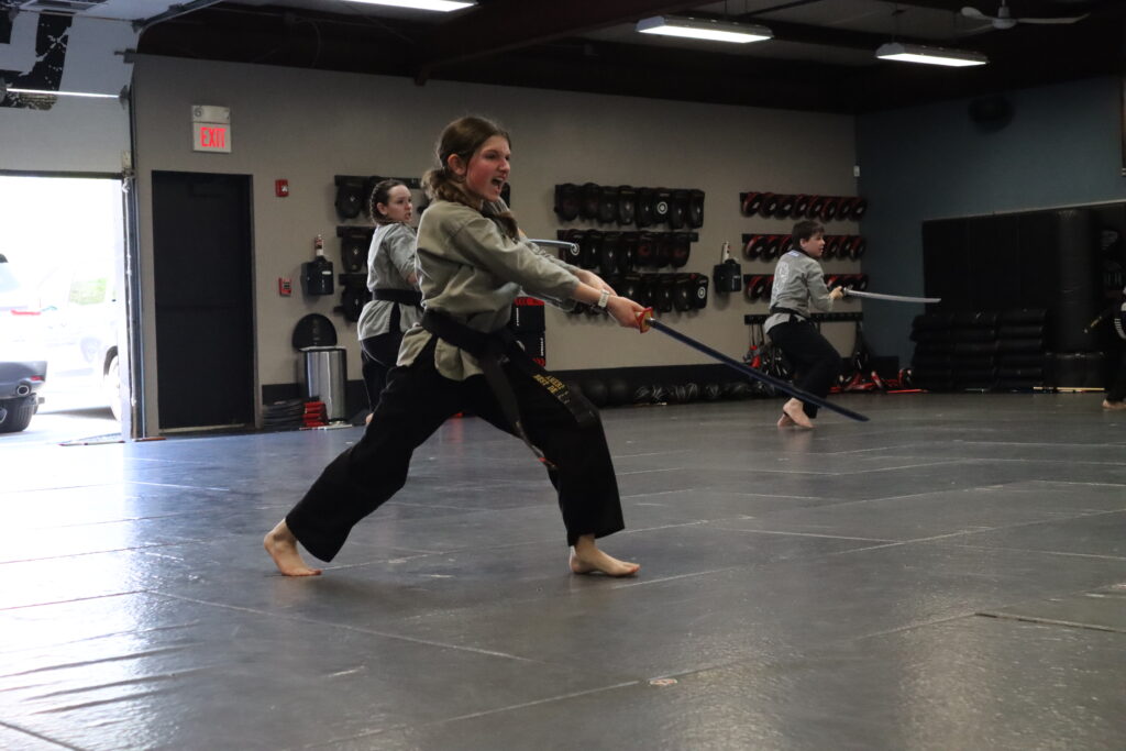 ABD Franklin student Olivia Parker during her second of three black belt tests.